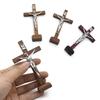 1 шт. деревянный католический крест с подставкой настольный крест религиозный христианский стоячий распятие настольное украшение церковная молитва