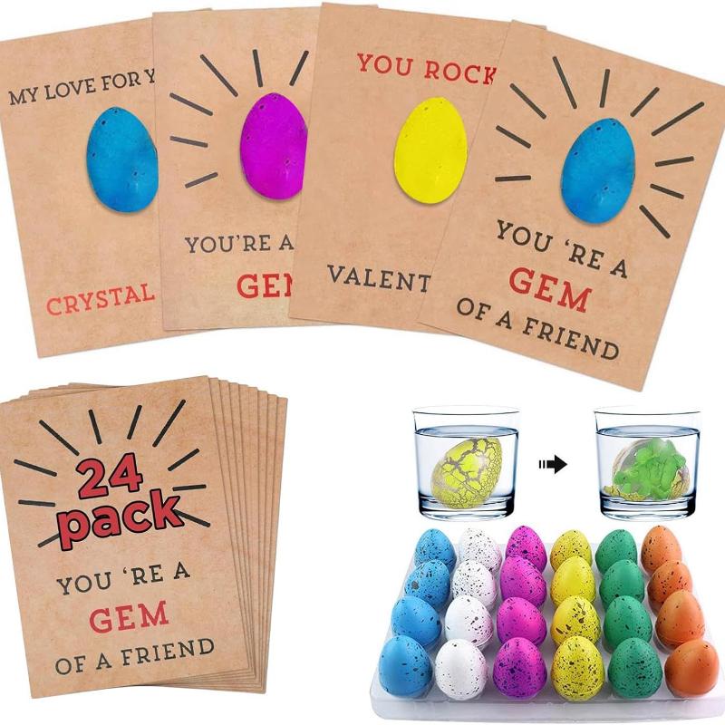 24 шт., растущие в воде яйца динозавров, пасхальные яйца динозавров, идеально подходят для школьной вечеринки, обмена подарками