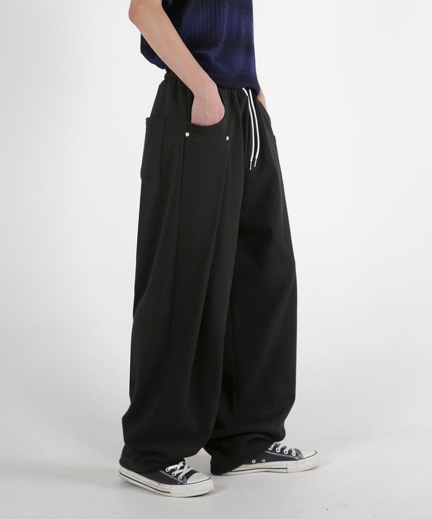 UMM Side Rivet Balloon Wide String Pants 3 Colors