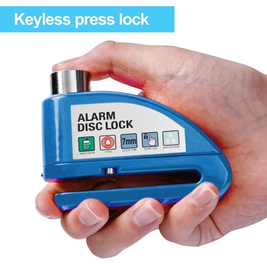 Bike Disc Brake Lock with Warning Rope High Decibels Anti-Theft Alarm Heavy Duty