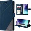 Coque Pour Xiaomi Redmi 14C, Protection Anti-Rayures 360 Degré Cuir PU Bleu Marine
