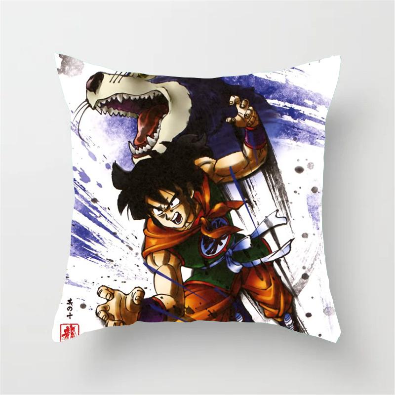 Чехол на подушку Dragon Ball Аниме Мультфильмы Сон Гоку Фигурки Действия 45x45см Квадратный Наволочка Декор Дивана Чехол для Подушки Игрушки Подарки