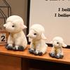 Милое ожерелье-колокольчик Плюшевая овечка Длинноухий сидячий мягкий зверь Хороший домашний орнамент Прекрасные подарки на день рождения