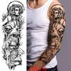 1 PC 480*170MM Full Arm Temporary Tattoo Sticker Sleeve Men Women Fashion Sexy Fake Tattoo Wolf  Lion Tiger Painting Tattoo Skull Angel Tattoo