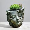 Resin Crafts Tree Stump Girl Pot Funny Succulents Flower Pot  Garden Courtyard Balcony