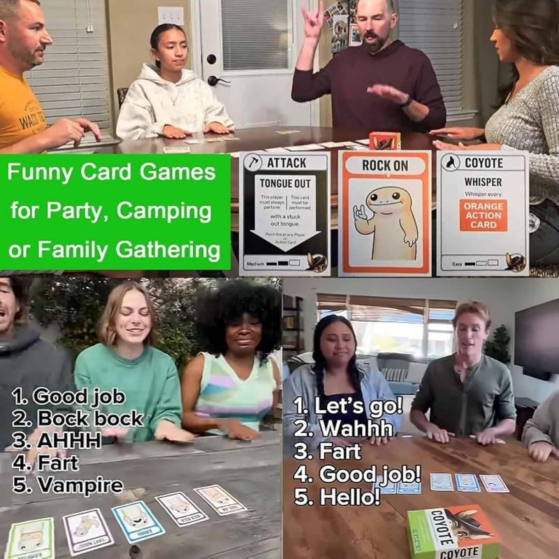 Coyote Game, Coyote Party Game, Action-Packed Party Card Games, Full of High Fives and Havoc, for Friends, Teens, and Adults Family Games Night