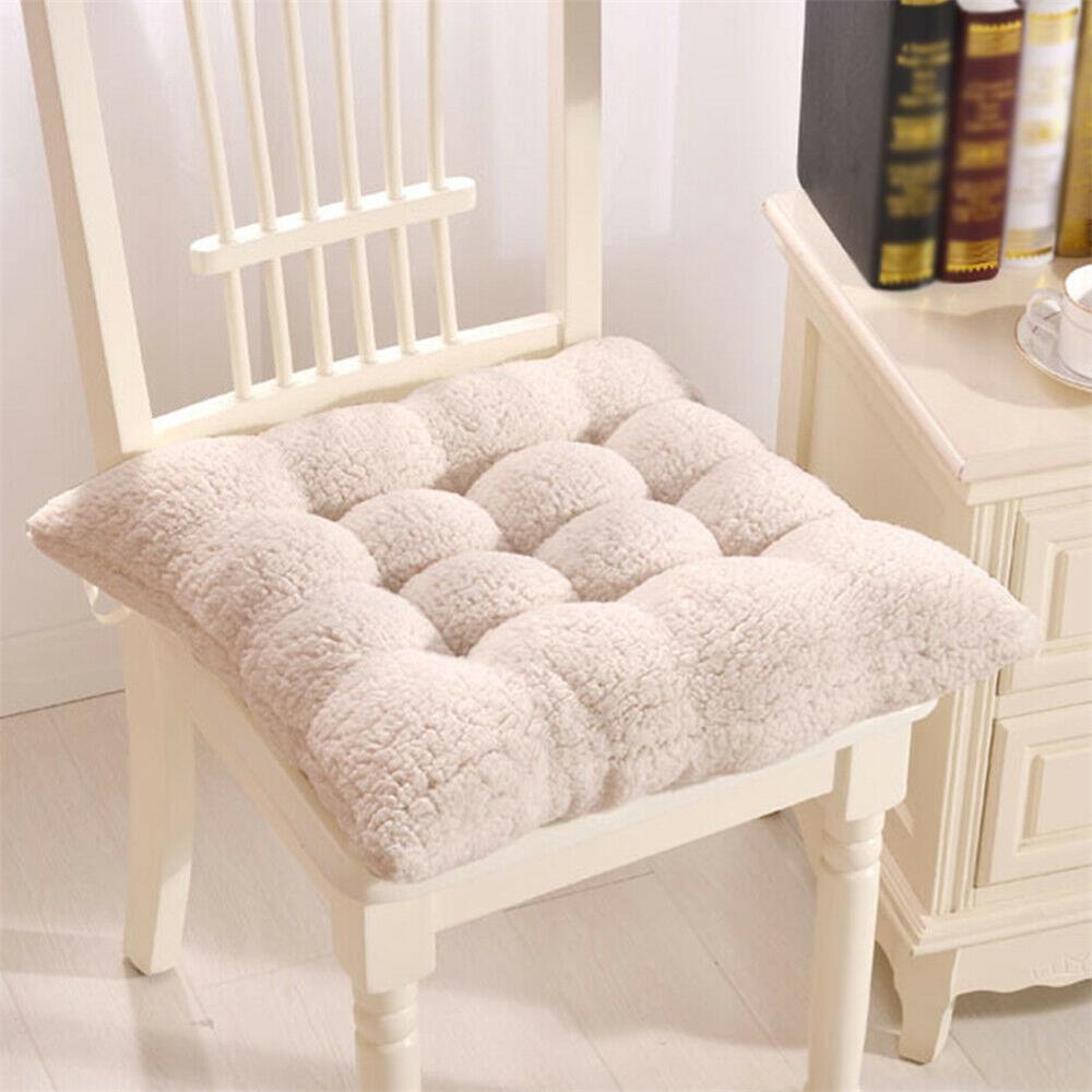 Подушка на стул, толстый кашемир, мягкая теплая студенческая, ресторанная, офисная, плюшевая подушка
