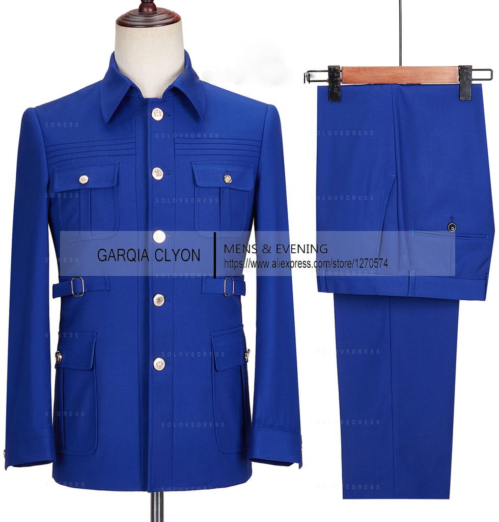 Последние мужские костюмы Блейзер Брюки 2 предмета Мужские Для бизнеса Пальто Куртка Блейзер Однобортный