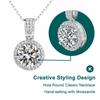 2ct 925 Sterling Silver Necklace For Women Real Moissanite Diamonds Pendant With GRA Certificate Neck Chain Fine Jewelry
