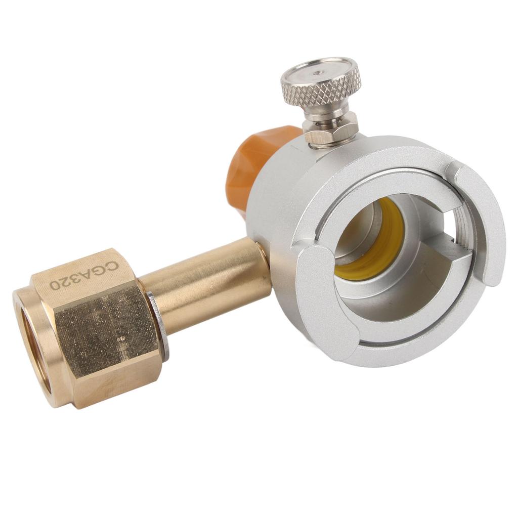 CO2 Filling Adapter for DUO for Terra for Art Soda Maker CGA320 CO2 Cylinder Silver Male Adapter