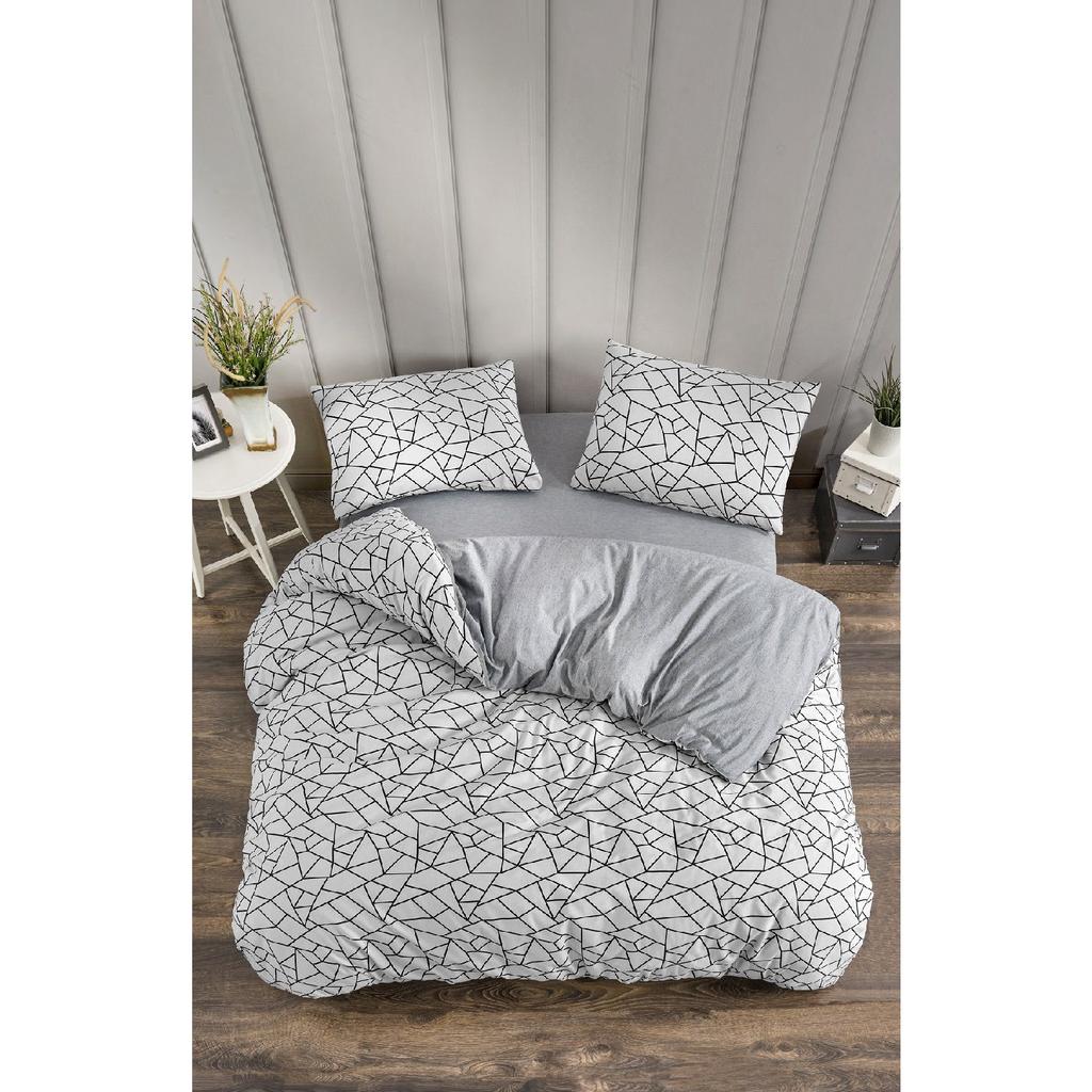 Tiles Single Patterned Duvet Cover Set, Elastic Sheet And 1 Pillowcase