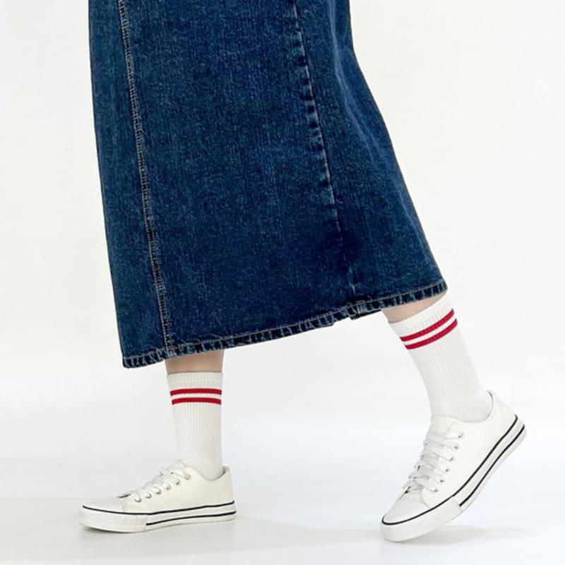 YELLOWSOCKS 2 LINE RED 2 LINE RED