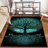 "Tree of Life Pattern Carpet with Glowing Roots and Starry Sky Design" Suitable for use as an anti-slip for living room bedroom sofas