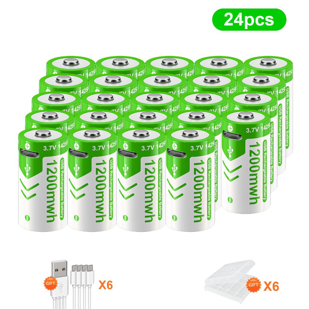 PALO 3,7 В, 14250, 300 мАч, литиевая аккумуляторная батарея, USB-аккумуляторная батарея с датчиком - красная/зеленая батарея для лазерной указки, бесплатный кабель