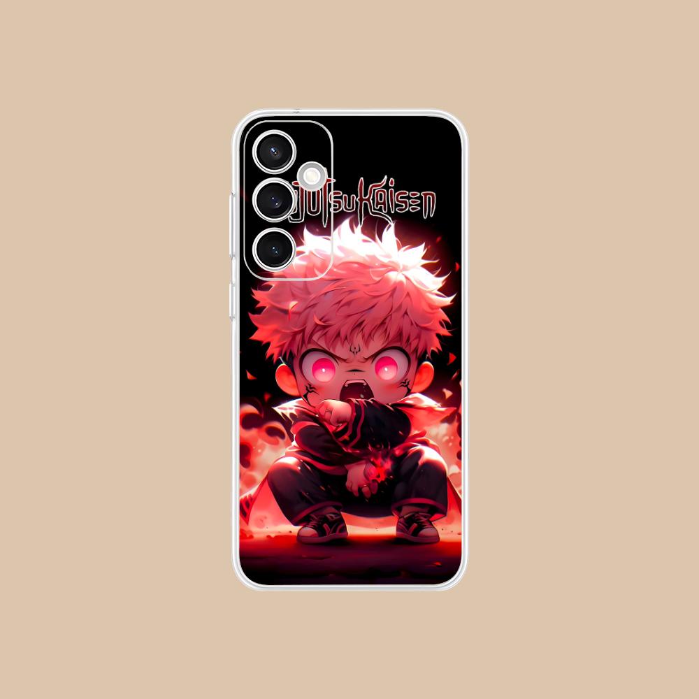 Чехол для мобильного телефона Jujutsu Kaisen Сукуна для Samsung Galaxy S25 S24 S23 S22 S21Plus FE Ультрапрозрачный Цветной Чехол Красивый Роскошный