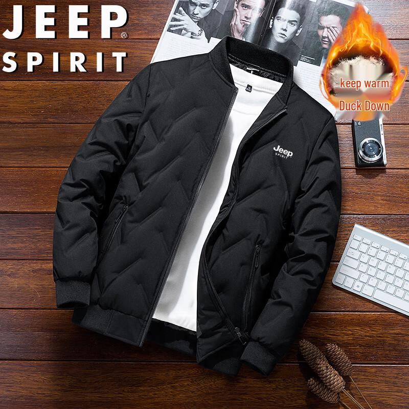 Мужская утолщенная короткая пуховая куртка Jeep Spirit