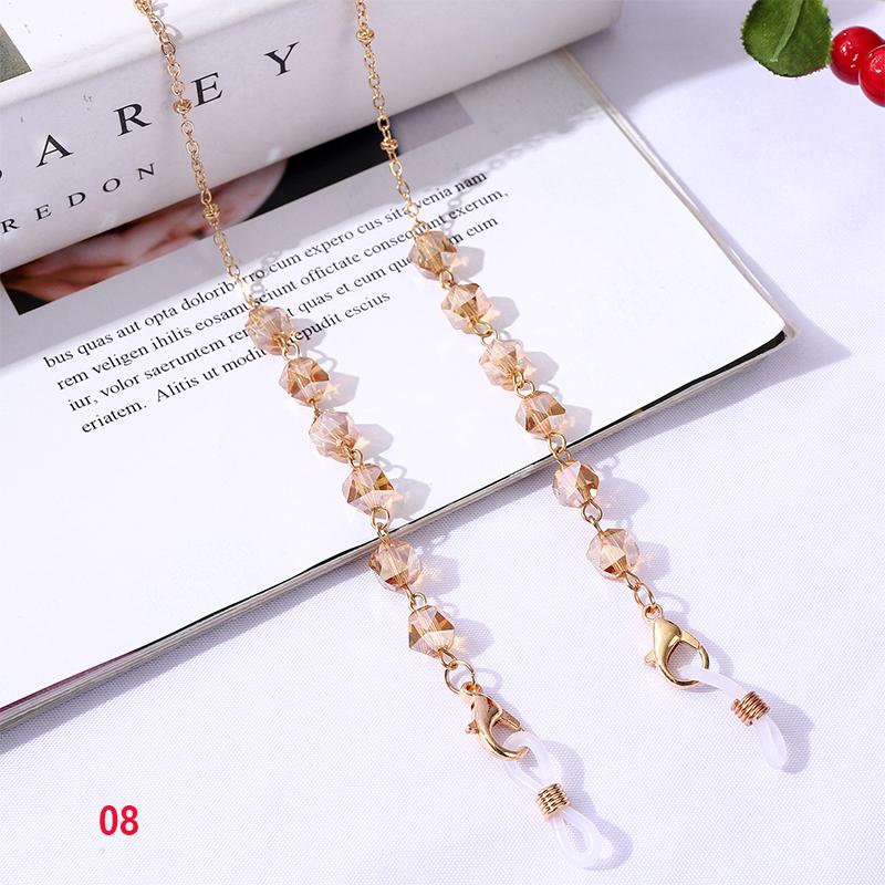 Богемные хрустальные бисерные цепочки для очков, ремешок для лица, маска-цепочка, держатель для очков, веревка, шнур для солнцезащитных очков, шейный ремешок, подарок для женщин