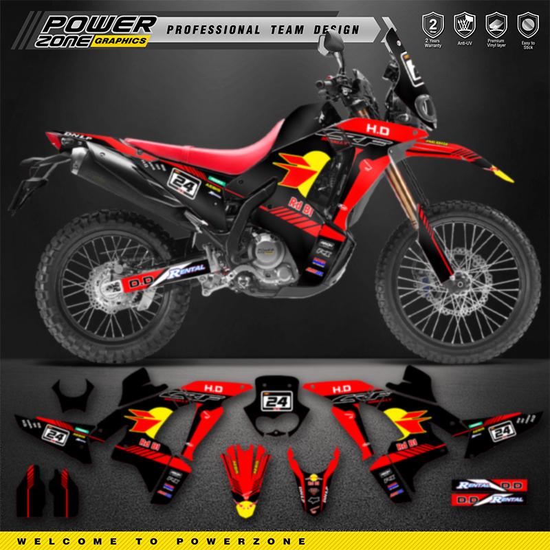 PowerZone Индивидуальные Командные Графические Фоны Наклейки Комплект Для Honda CRF250 300 RALLY 2021 CRF250 001
