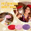 Personalized Custom Embroidered Name Wool Pet Beret Suitable For Cats And Dogs