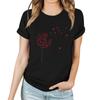 Женская повседневная футболка с принтом, пуловер с круглым вырезом, топ с короткими рукавами