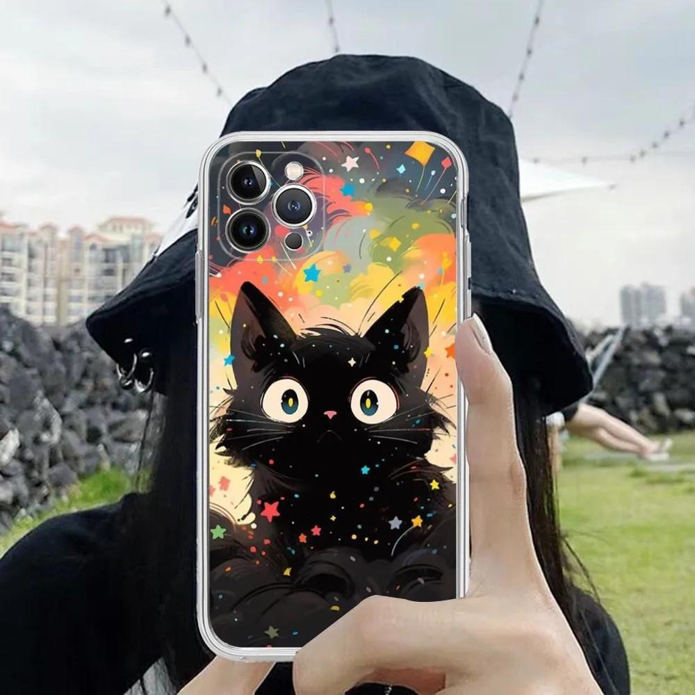 Чехол для мобильного телефона iPhone15 Mini, чехол для мобильного телефона Star Cat, окрашенный, устойчивый к падениям, для мобильного телефона, устойчивого к падениям.