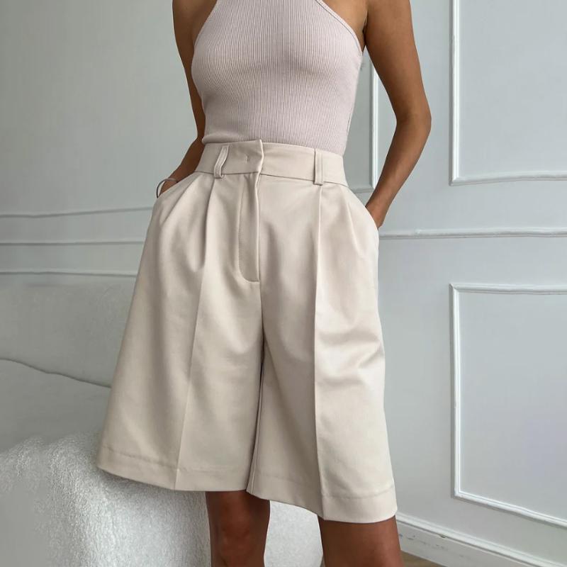 Летние новые шорты с высокой талией для женщин, повседневные свободные широкие однотонные шорты, женские короткие брюки, шорты Y2k Booty