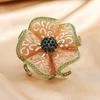 Oversize Geometric Hollow Flower Rings For Women Adjustable Big Ring Wedding Accessories Rings Jewelry