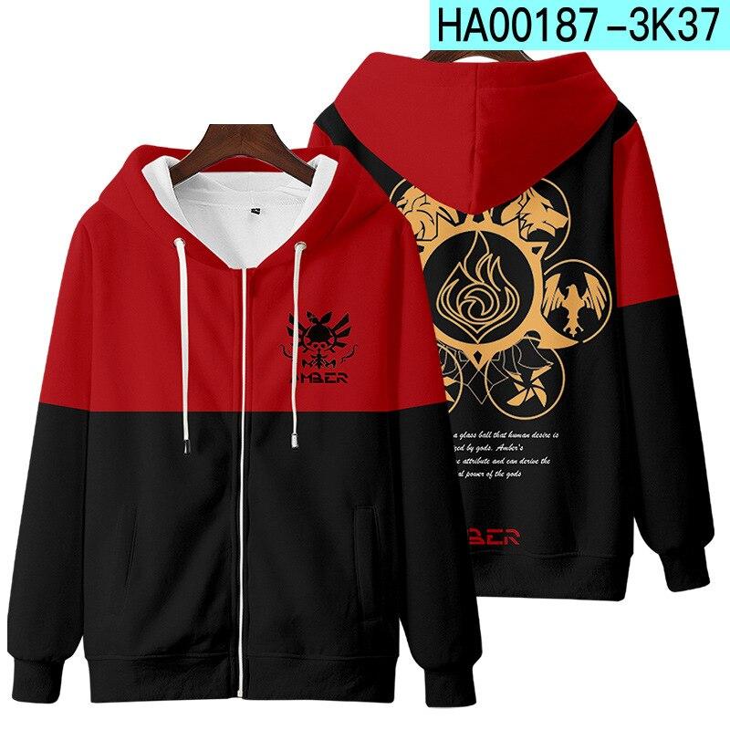 Genshin Impact Косплэй костюм Mona Kaeya Klee Diluc Venti Paimon Zhongli Keqing Ganyu унисекс 3D одежда на молнии с капюшоном