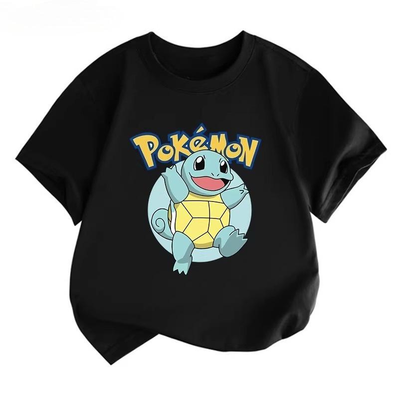 Potdemiel Summer New Squirtle Kids Cotton TShirt Comfortable and Breathable Suitable for Boys and Girls
