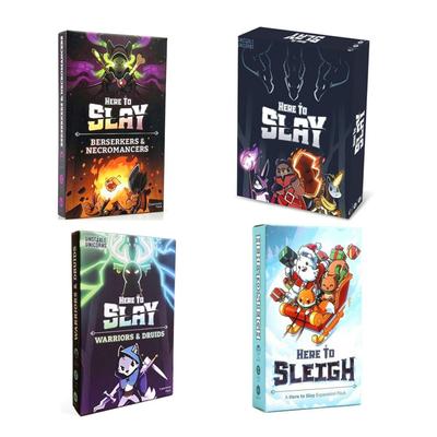 Here To Slay Sleigh Holiday Expansion Pack Стратегическая ролевая карточная игра для детей, подростков, взрослых, 2–6 игроков
