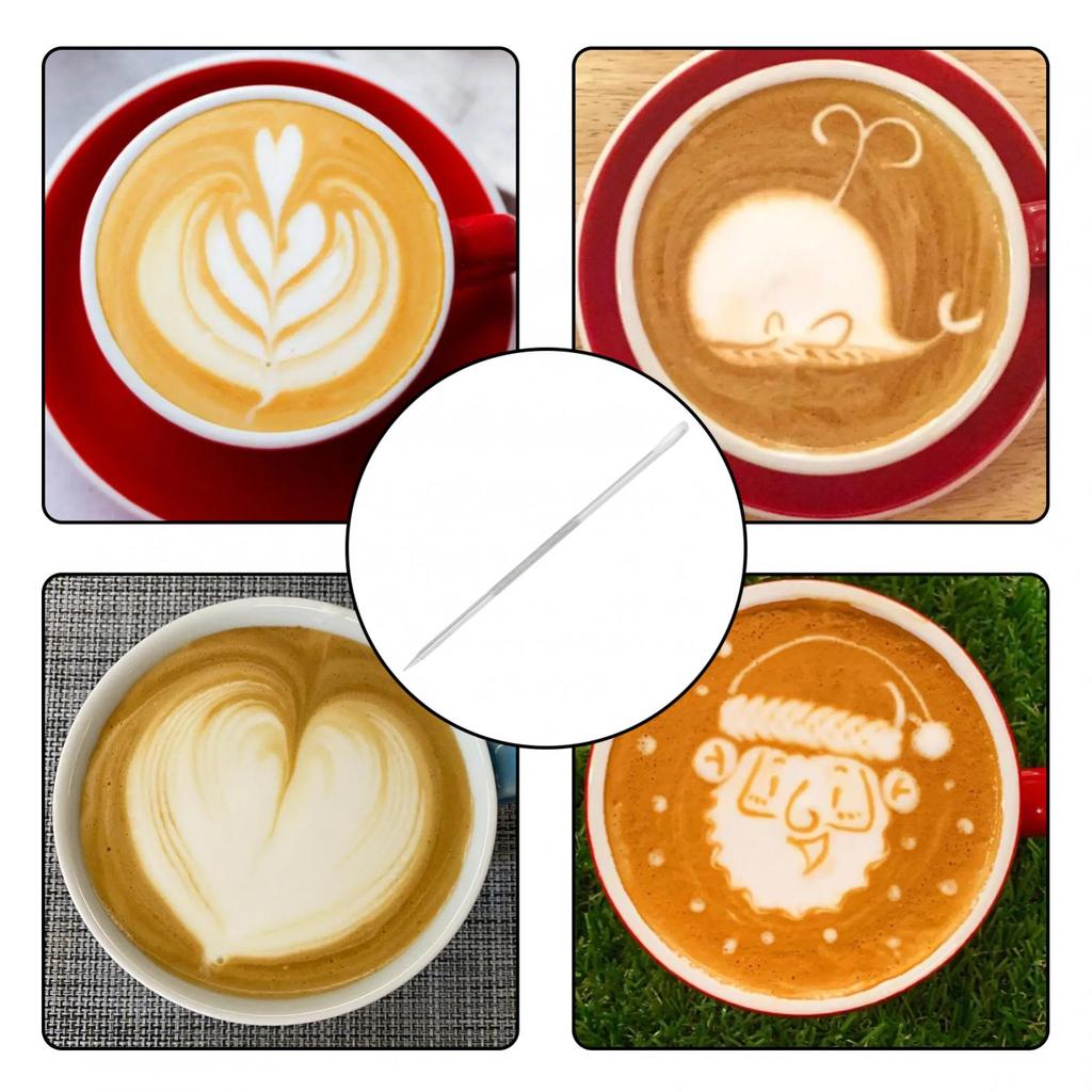 Нержавеющая сталь Latte Art Pen Поддержка Кофе Украшенная