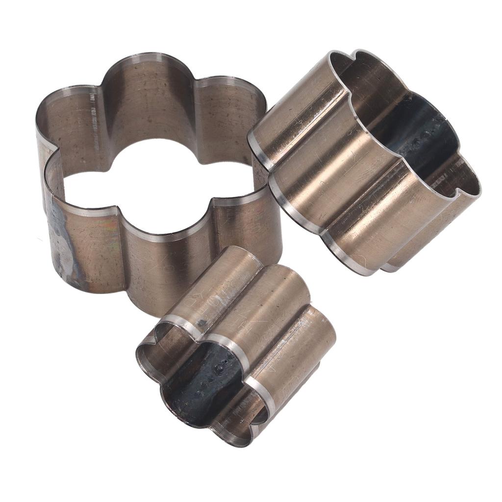 3 Pcs Flower Shaped Leather Cutter 30 40 50mm Alloy Steel Leather Cutting Die Punch Mold for DIY