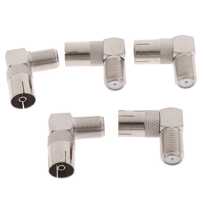 5шт Rf коаксиальный 90 прямоугольный разъем для телевизионной антенны F "мама" к телевизионной розетке