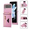 Crossbody Phone Case For Samsung Galaxy Z Flip 4 Flip3 Funda Detachable Lanyard Women Zipper Card Holder Wallet Kickstand Cover