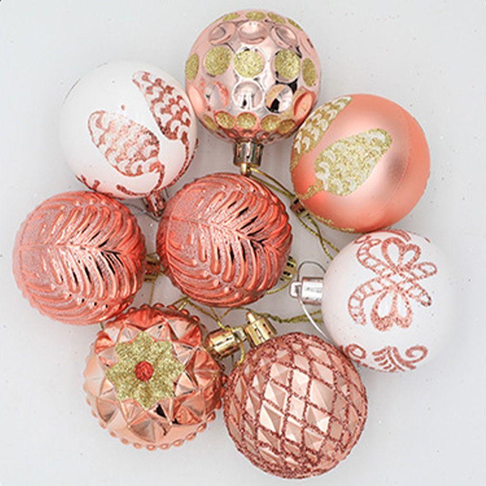 8 шт. поделки 6 см Рождественский шар нежный креативный кулон на рождественскую елку окрашенный водонепроницаемый подвесной орнамент Новый год