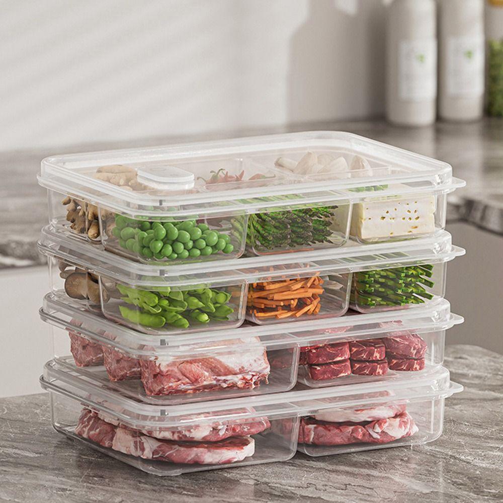 Многофункциональный контейнер для хранения в холодильнике, контейнер для хранения в холодильнике для сохранения свежести, кухонный органайзер