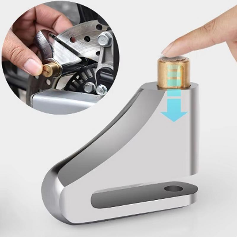 Противоугонный велосипедный замок, портативный мотоциклетный дисковый замок, алюминиевый сплав, дисковый тормоз, сигнализация, замок, аксессуары для велосипеда