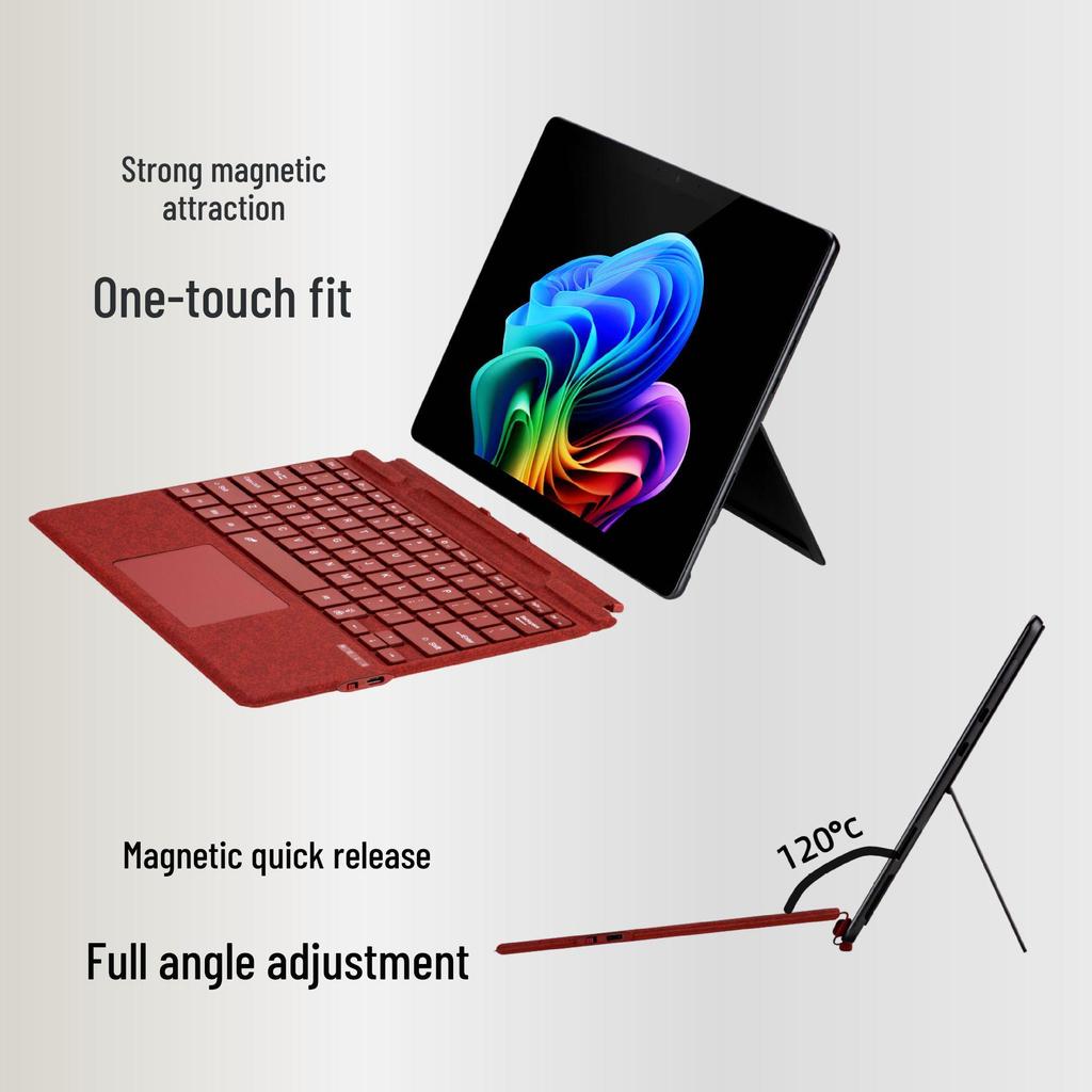 Магнитный беспроводной чехол-клавиатура с подсветкой для Microsoft Surface Pro 3-7