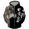 Cool 3D Wolf Printed Zipper Hoodies Fashion Men/Women Streetwear Hooded Jacket Coat Unisex Casual Hip Hop Pullover Sweatshirts