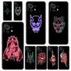 Неоновый чехол для телефона с маской Самурая Они для Xiaomi 12T 12 13 Pro Poco X3 NFC M3 F3 F4 M4 X4 Mi Note 10 11 Lite 10T 5G 11T 9T Мягкий чехол