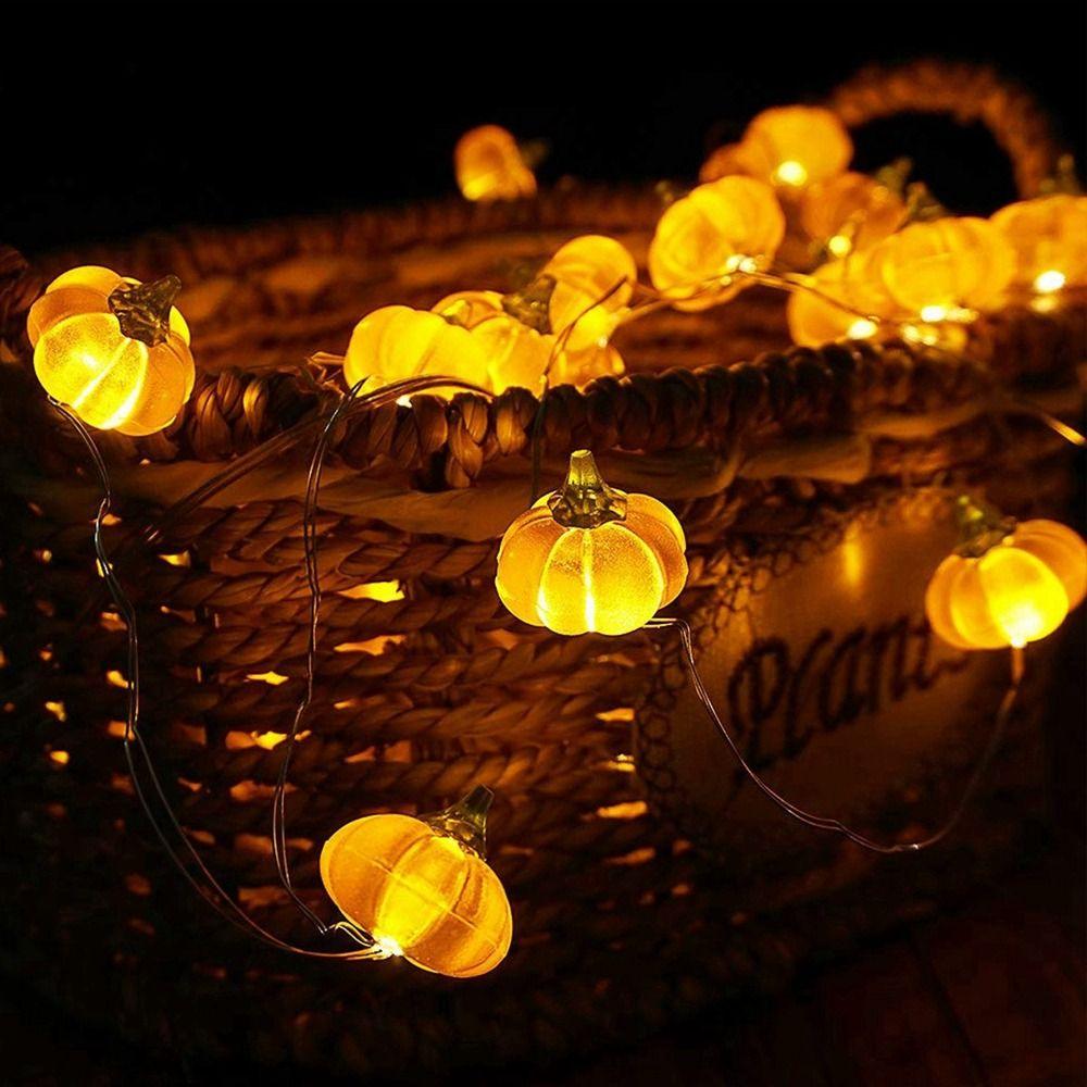 Hanging Pumpkin Lantern String 3D Halloween LED String Light Pumpkin Light Birthday Party