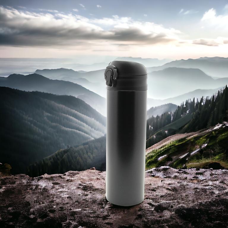 THERMAL TRAVEL MUG STEEL 450 ml FOR COFFEE TEA WATER