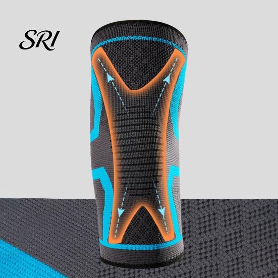 Silicone Grip Knee Sleeve Knitted Sports Brace Lightweight Breathable Compression Non-slip Women Men Elastic Outdoor Fitness Basketball Running