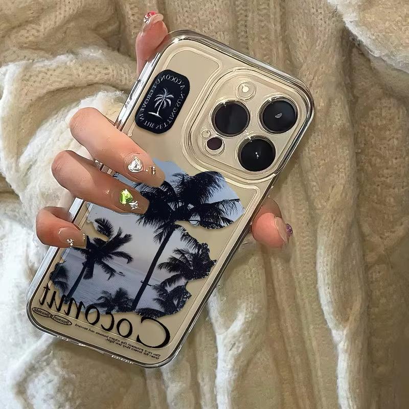 Модный прозрачный чехол для телефона с рисунком кокосовой пальмы для Samsung Galaxy S26 S23 S24 S25 Ultra S22 S21 S20 Plus FE A50 A70
