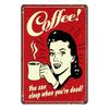 Vintage Coffee Metal Sign Retro Cafe Poster Tin Plaque for Home Bar Pub Kitchen Decoration Dark Roast Italian Coffee Art