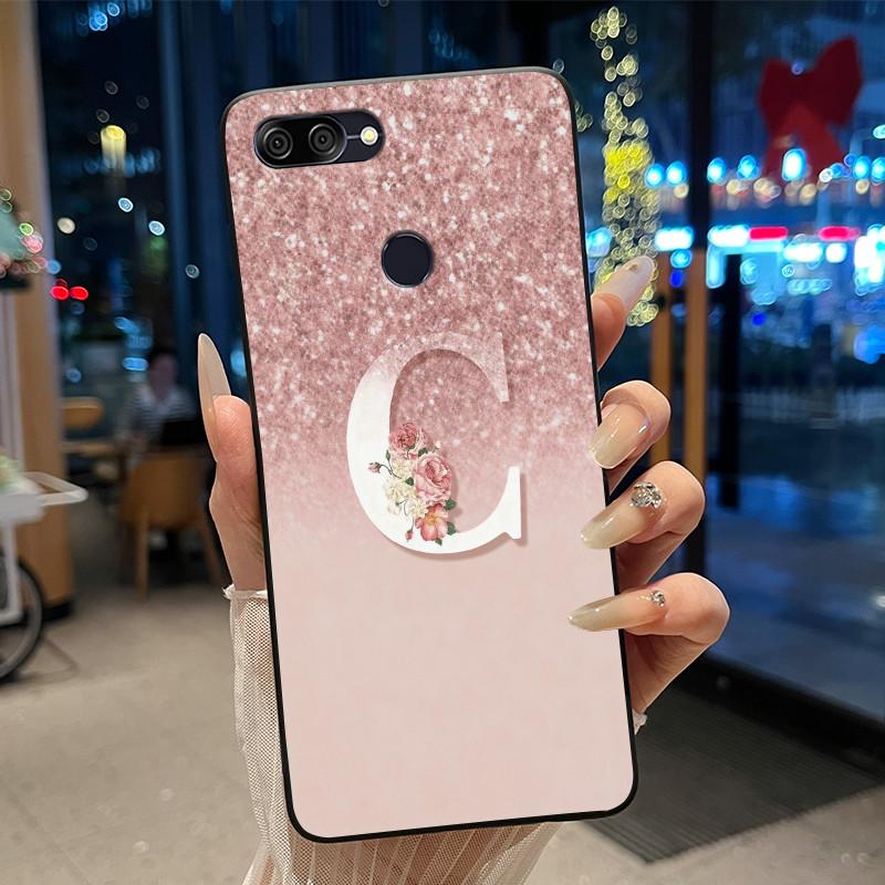 Phone Casing For ASUS Zenfone Max Plus (M1) ZB570TL Black Case Unique Initial Letter Couple Silicone Shockproof Soft Cover