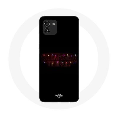 Coque - MANIACASE - Samsung Galaxy A03 - Souple - Noir - Stranger Things Joyeux Noël