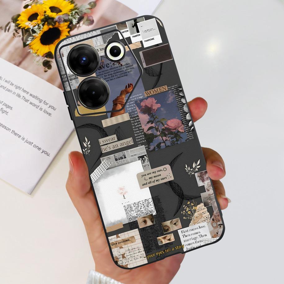 Чехол для Tecno Camon 20 Pro 5G Мраморная крышка для Tecno Camon 20 Бампер Мягкие силиконовые чехлы для телефона Для Camon20 Pro CK8n CK7n Fundas