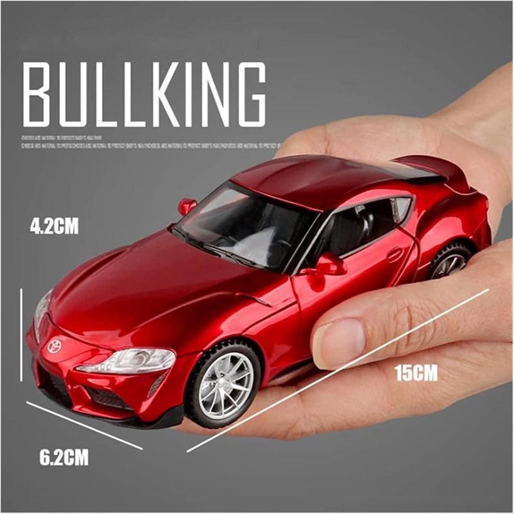 Масштаб 1/32 Toyota GR SUPRA, литая под давлением спортивная модель автомобиля, игрушечный автомобиль с откатным механизмом, звуком и светом для детей, коллекция подарков для мальчиков и девочек