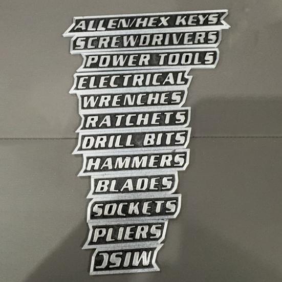 1/10/12 шт. Магнитная этикетка для ящика с инструментами Легко читаемая 3D Магнитный органайзер для ящика с инструментами Бирка Многофункциональная Мини-ящики для инструментов Маркер Организационная этикетка